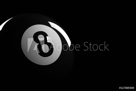 Picture of Pool Ball Number 8 3D Rendering